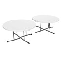 Lifetime 60-inch Round Fold-In-Half Table 2 pack - White Granite (80883) Lifetime 60-inch Round Fold-In-Half Table 2 pack - White Granite (80883)