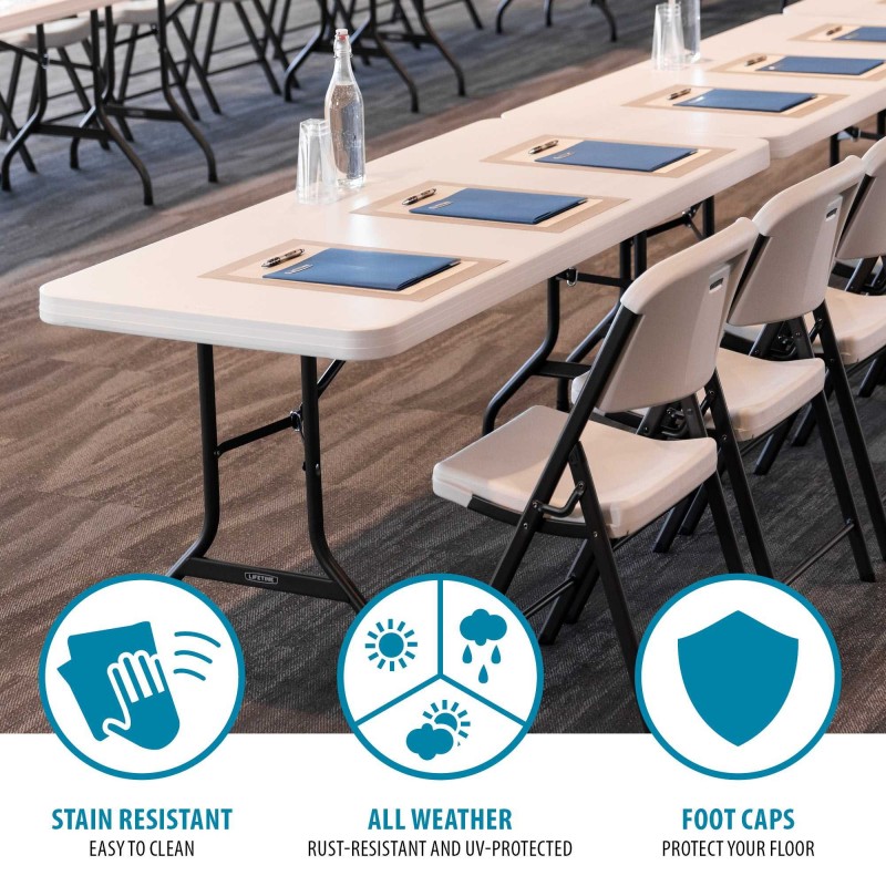 Lifetime 6-foot Folding Table 2 pack - Almond (80889)