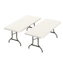 Lifetime 6-foot Folding Table 2 pack - Almond (80889)