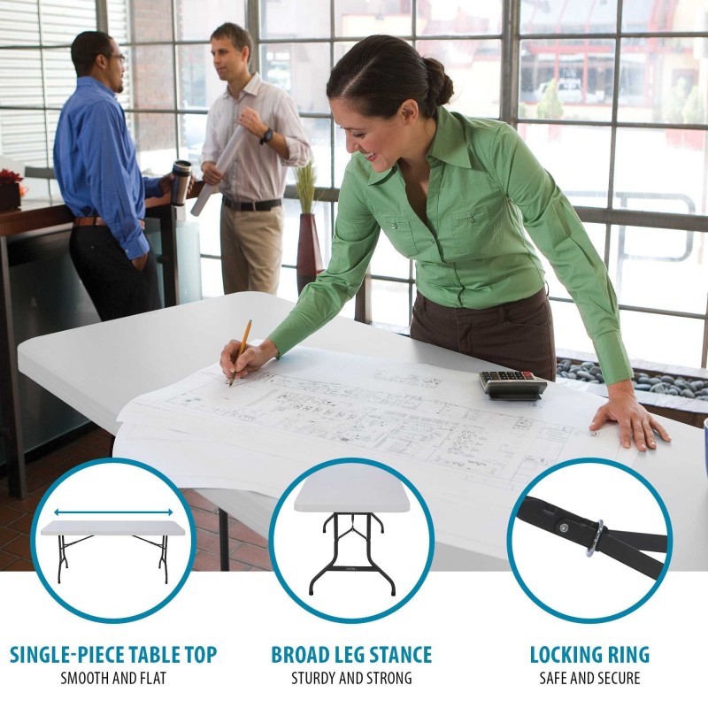 Lifetime 6-foot Folding Table 2 pack - White Granite (80890)