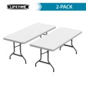 Lifetime 6-foot Folding Table 2 pack - White Granite (80890)