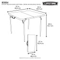 Lifetime 37-inch Square Fold-In-Half Table 2 pack - White Granite (80884)