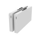 Lifetime 37-inch Square Fold-In-Half Table 2 pack - White Granite (80884)