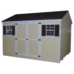 Little Cottage Co. Workshop 10x20 Wood Storage Shed Kit (10x20 VWS-WPC)