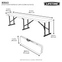 Lifetime 6-Foot Fold-In-Half Bench 2 pack - Almond (80843)