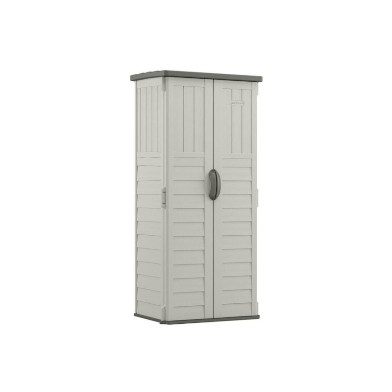 Suncast 22 Cubic Feet Vertical Resin Storage Shed - Vanilla (BMS1250)