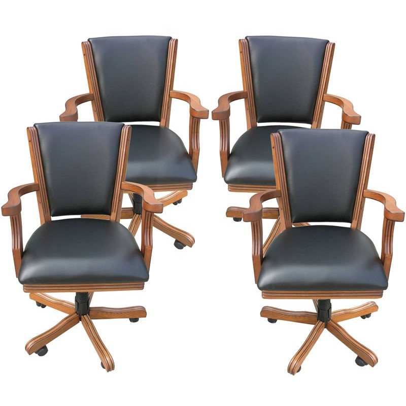 Antique Dark Oak Poker Chair (Set Of 4) (NG2351CH)