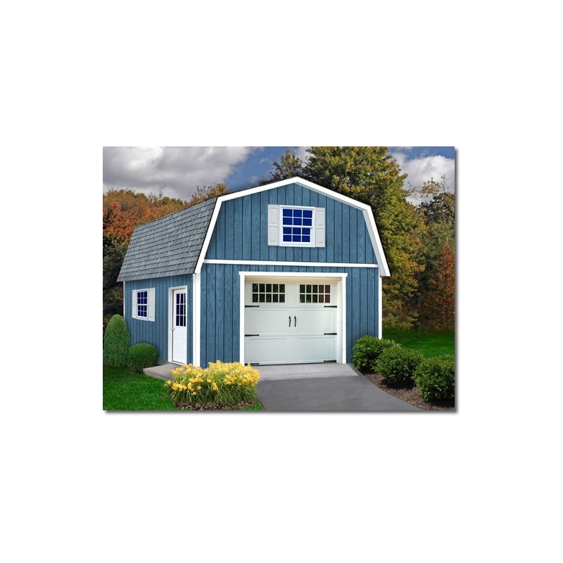 Best Barns Jefferson 16x24 Wood Garage Kit - All Pre-Cut (jefferson_1624)