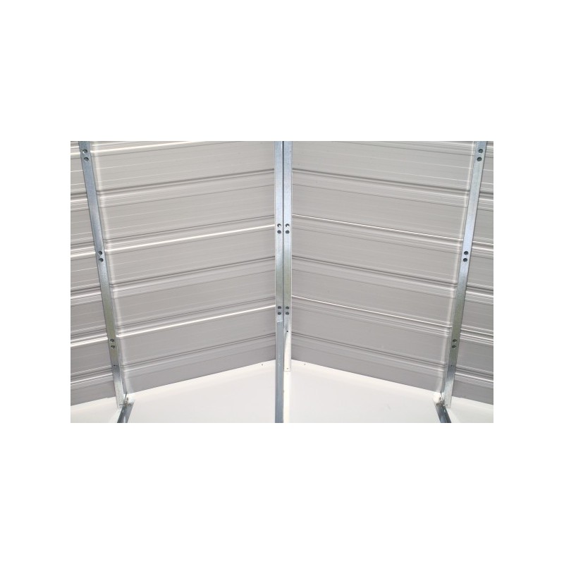 Arrow 8x7 Ezee Storage Shed Kit - High Gable, 72 In Walls, Vents - Cream & Charcoal (EZ8772HVCRCC)