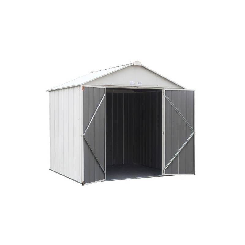 Arrow 8x7 Ezee Storage Shed Kit - High Gable, 72 In Walls, Vents - Cream (EZ8772HVCR)
