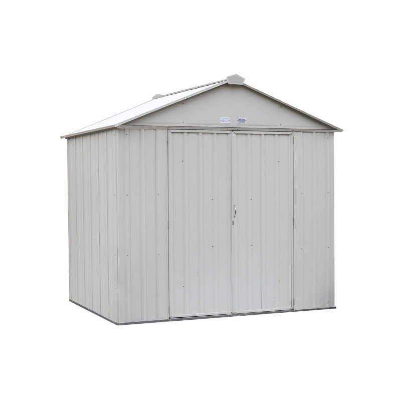Arrow 8x7 Ezee Storage Shed Kit - High Gable, 72 In Walls, Vents - Cream (EZ8772HVCR)