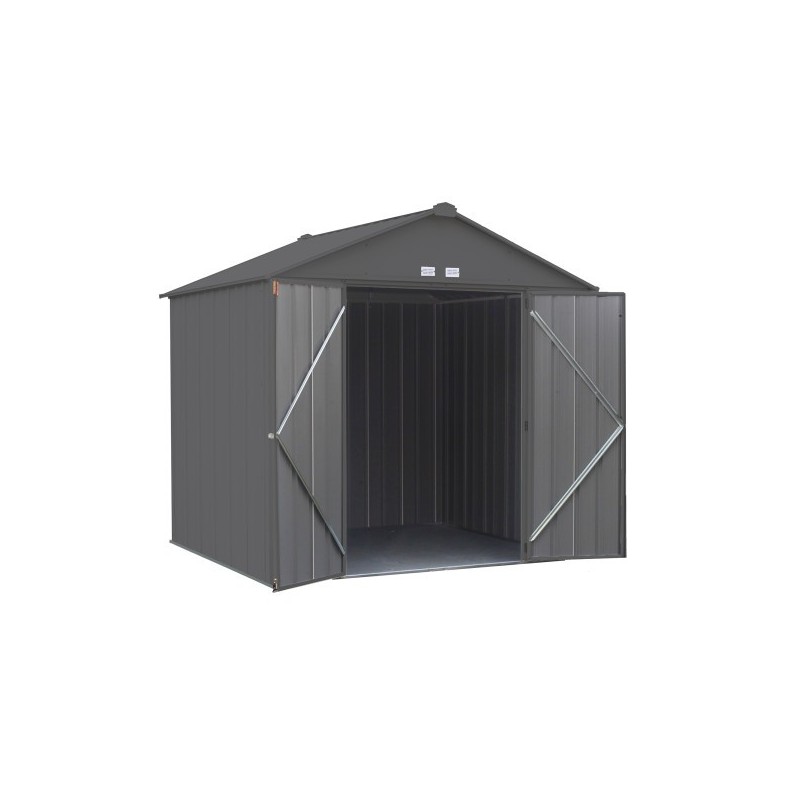 Arrow 8x7 Ezee Storage Shed Kit - High Gable, 72 In Walls, Vents - Charcoal (EZ8772HVCC)