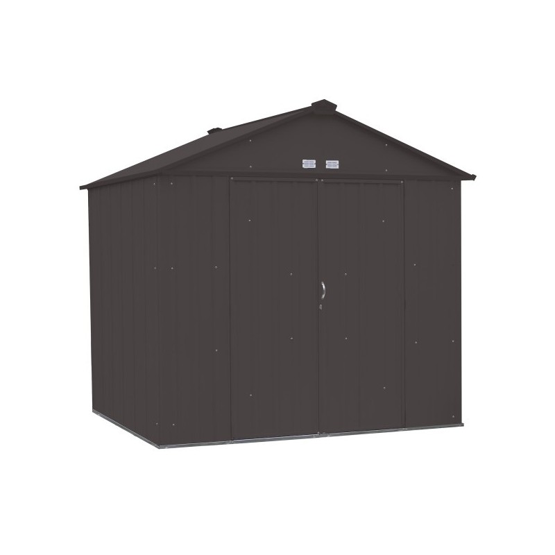 Arrow 8x7 Ezee Storage Shed Kit - High Gable, 72 In Walls, Vents - Charcoal (EZ8772HVCC)