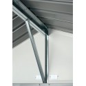 Arrow 10x8 Ezee Storage Shed Kit - Extra High Gable, 72 in Walls, Vents, Cream & Charcoal - (EZ10872HVCRCC)