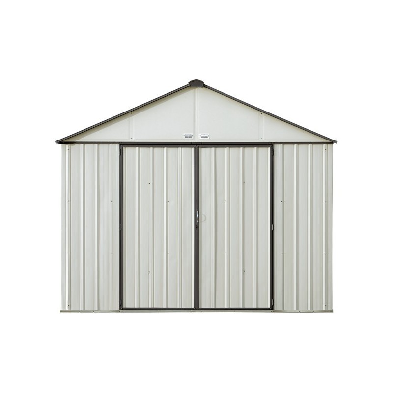 Arrow 10x8 Ezee Storage Shed Kit - Extra High Gable, 72 in Walls, Vents, Cream & Charcoal - (EZ10872HVCRCC)