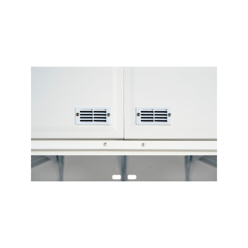 Arrow 10x8 Ezee Storage Shed Kit - Extra High Gable, 72 in Walls, Vents, Cream - (EZ10872HVCR)