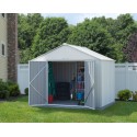 Arrow 10x8 Ezee Storage Shed Kit - Extra High Gable, 72 in Walls, Vents, Cream - (EZ10872HVCR)