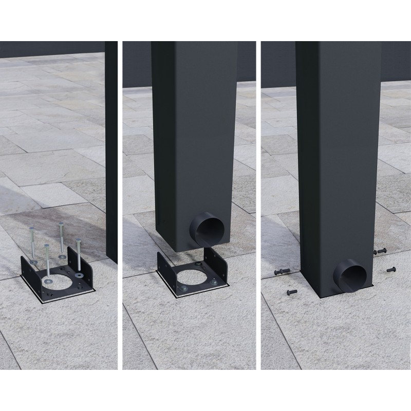 Palram 11x17 Stockholm Patio Cover Kit - Gray/Clear (HG9455)