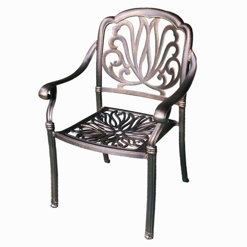 Blue Wave Royal Isle 5-Piece Cast Aluminum Dining Set - Golden Bronze Finish (NU2051GB)