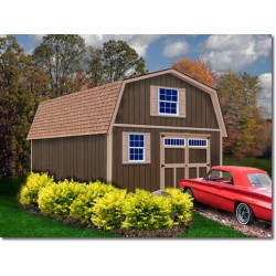 Best Barns Virginia 16x24 Wood Storage Shed Kit (virginia_1624)