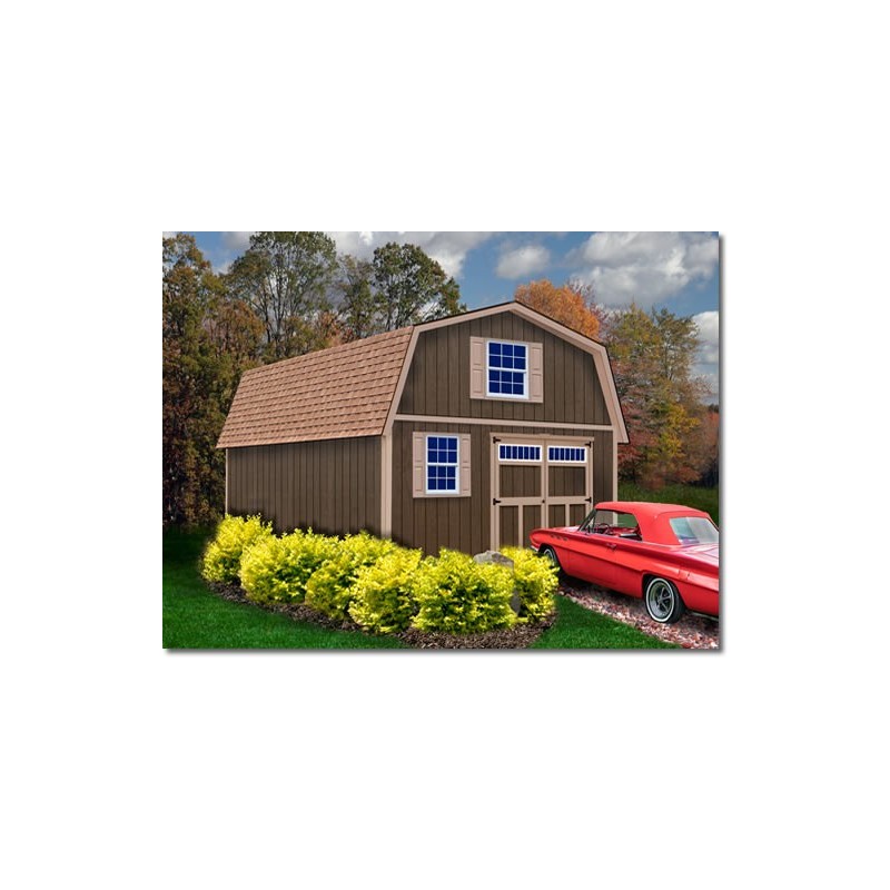 Best Barns Virginia 16x28 Wood Storage Shed Kit (virginia_1628)