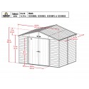 Arrow 10x8 Select Steel Storage Shed Kit - Sage Green (SCG108SG)