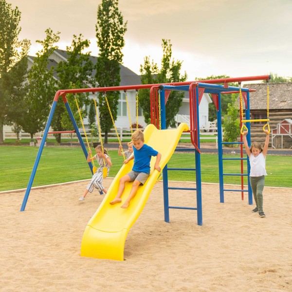 Lifetime Monkey Bar Adventure Swing Set Primary Colors (91022)