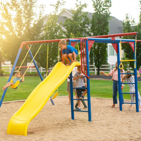 Lifetime Monkey Bar Adventure Swing Set Primary Colors (91022)