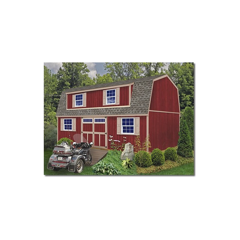 Best Barns Ravenna 16x28 Wood Storage Shed Kit (ravenna_1628)