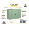 Arrow 6x4 Classic Steel Storage Shed Kit - Sage Green (CLP64SG)