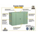 Arrow 6x4 Classic Steel Storage Shed Kit - Sage Green (CLP64SG) Arrow 6x4 Classic Steel Storage Shed Kit - Sage Green (CLP64SG)