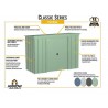 Arrow 6x4 Classic Steel Storage Shed Kit - Sage Green (CLP64SG) Arrow 6x4 Classic Steel Storage Shed Kit - Sage Green (CLP64SG)