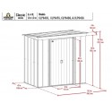 Arrow 6x4 Classic Steel Storage Shed Kit - Sage Green (CLP64SG) Arrow 6x4 Classic Steel Storage Shed Kit - Sage Green (CLP64SG)