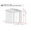 Arrow 6x5 Classic Steel Storage Shed Kit - Sage Green (CLG65SG)