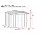 Arrow 8x8 Classic Steel Storage Shed Kit - Sage Green (CLG88SG)