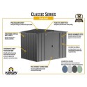 Arrow 8x8 Classic Steel Storage Shed Kit - Sage Green (CLG88SG)