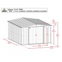 Arrow 10x12 Classic Steel Storage Shed Kit - Charcoal (CLG1012CC)