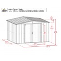 Arrow 10x8 Classic Steel Storage Shed Kit - Blue Grey (CLG108BG) Arrow 10x8 Classic Steel Storage Shed Kit - Blue Grey (CLG108BG)