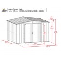 Arrow 10x8 Classic Steel Storage Shed Kit - Blue Grey (CLG108BG)