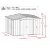 Arrow 10x8 Classic Steel Storage Shed Kit - Charcoal (CLG108CC) Arrow 10x8 Classic Steel Storage Shed Kit - Charcoal (CLG108CC)