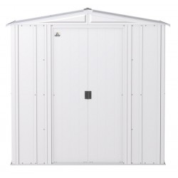 Arrow 6x5 Classic Steel Storage Shed Kit - Flute Grey (CLG65FG)