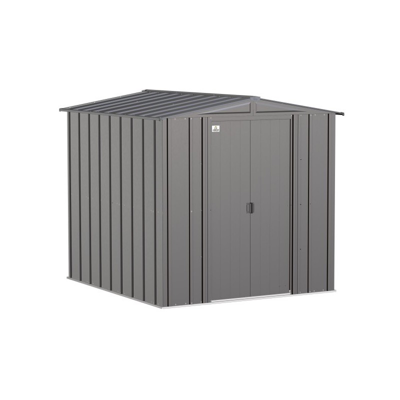 Arrow 6x7 Classic Steel Storage Shed Kit - Charcoal (CLG67CC)
