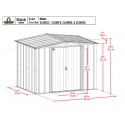 Arrow 8x6 Classic Steel Storage Shed Kit - Blue Grey (CLG86BG)