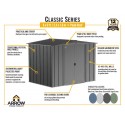 Arrow 8x6 Classic Steel Storage Shed Kit - Blue Grey (CLG86BG)