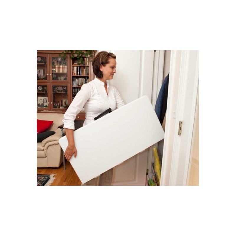 Lifetime 34" Fold-In-Half Card Table - White Granite (80273)