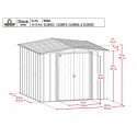 Arrow 8x8 Classic Steel Storage Shed Kit - Blue Grey (CLG88BG)