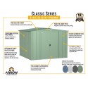 Arrow 8x8 Classic Steel Storage Shed Kit - Blue Grey (CLG88BG)