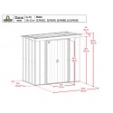 Arrow 6x4 Classic Steel Storage Shed Kit - Blue Grey (CLP64BG) Arrow 6x4 Classic Steel Storage Shed Kit - Blue Grey (CLP64BG)