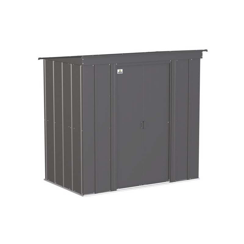 Arrow 6x4 Classic Steel Storage Shed Kit - Charcoal (CLP64CC)