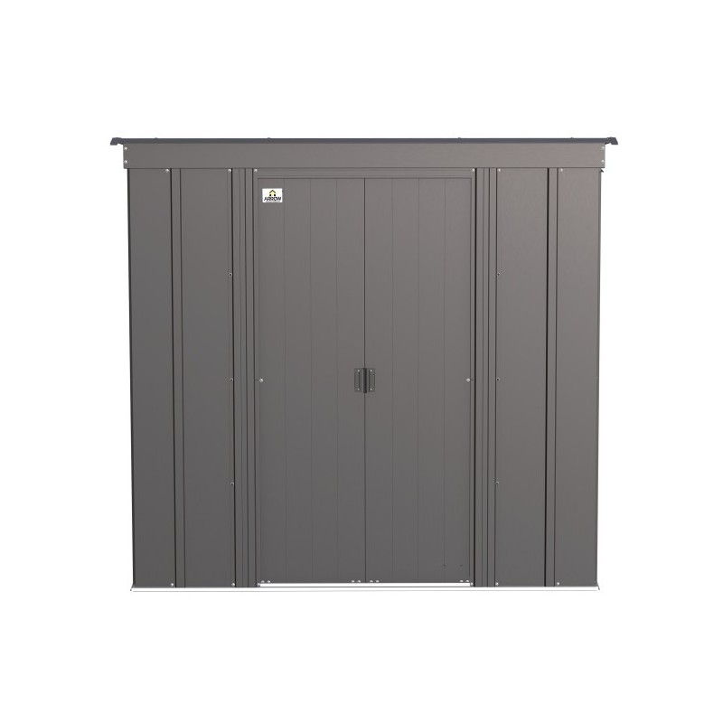 Arrow 6x4 Classic Steel Storage Shed Kit - Charcoal (CLP64CC)